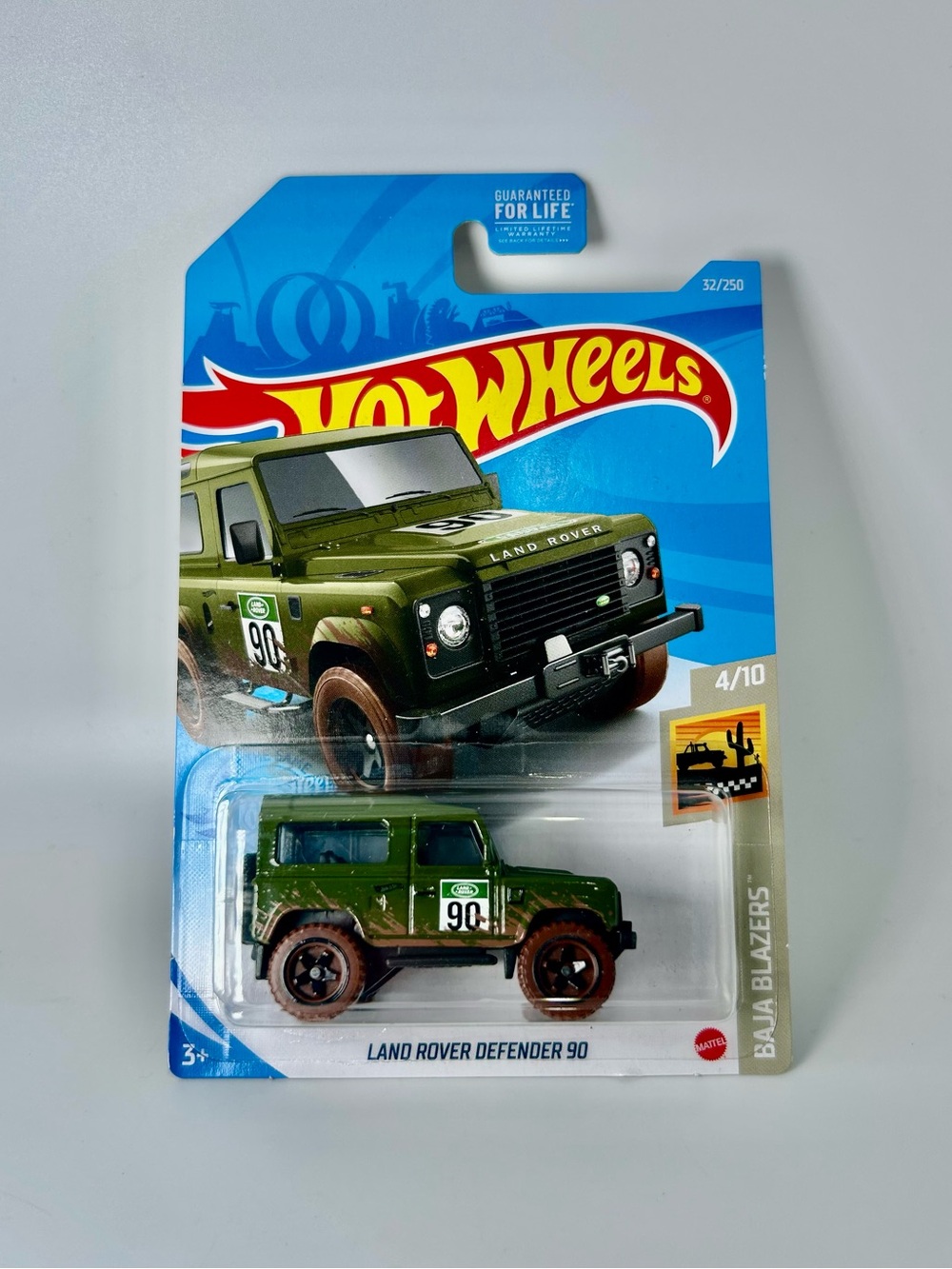 Hot Wheels 2021 Baja Blazers 4/10 Land Rover Defender 90 Matte Green 32/250 NEW